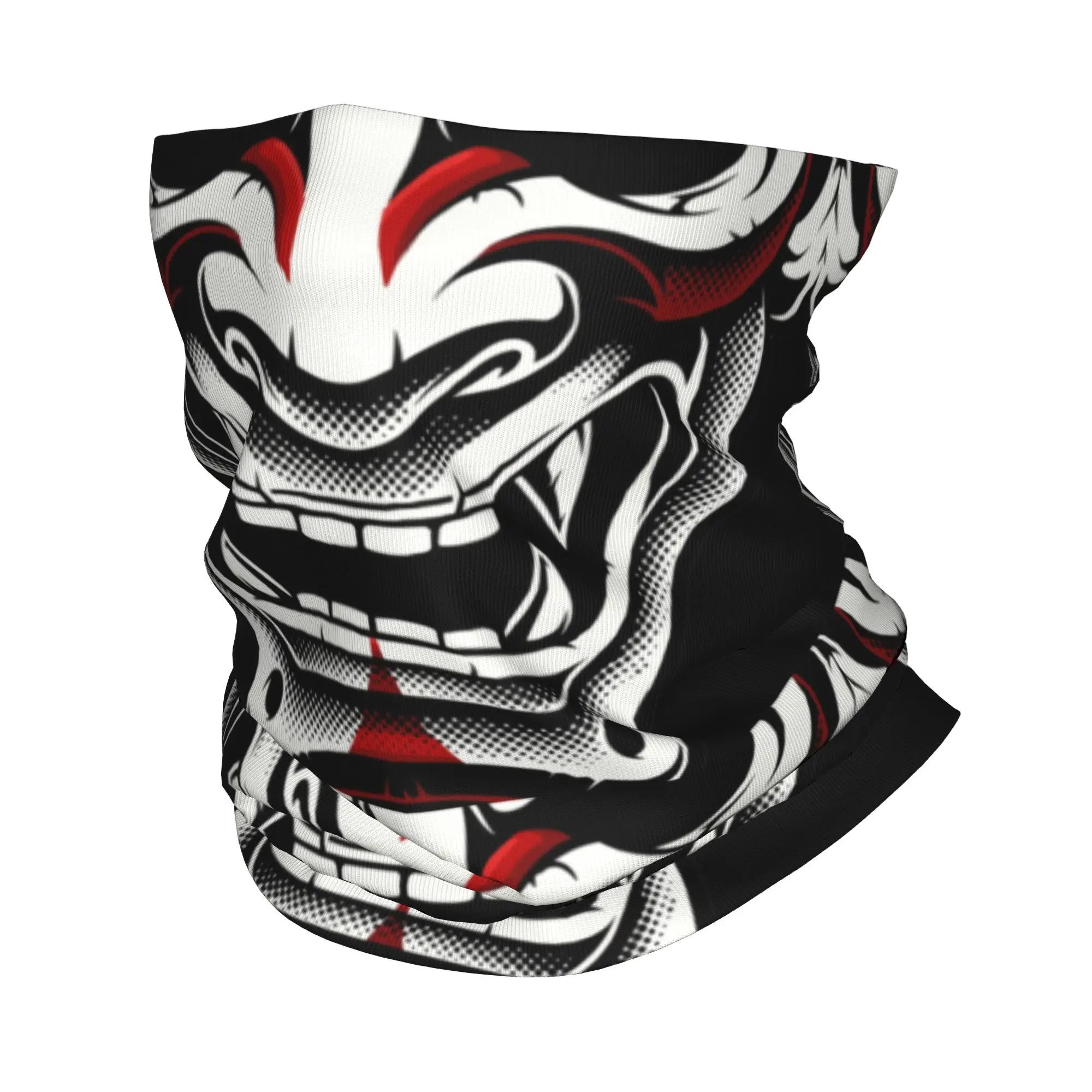 Neck Warmer Balaclava - Nowa Biało-Czerwona Okami Kitsune Kabuki Japońska