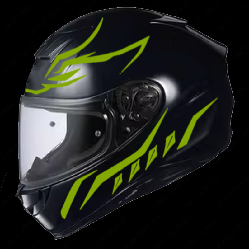 Motorcycle Gear Yellow - Żółte, czerwone i czarne naklejki dekoracyjne