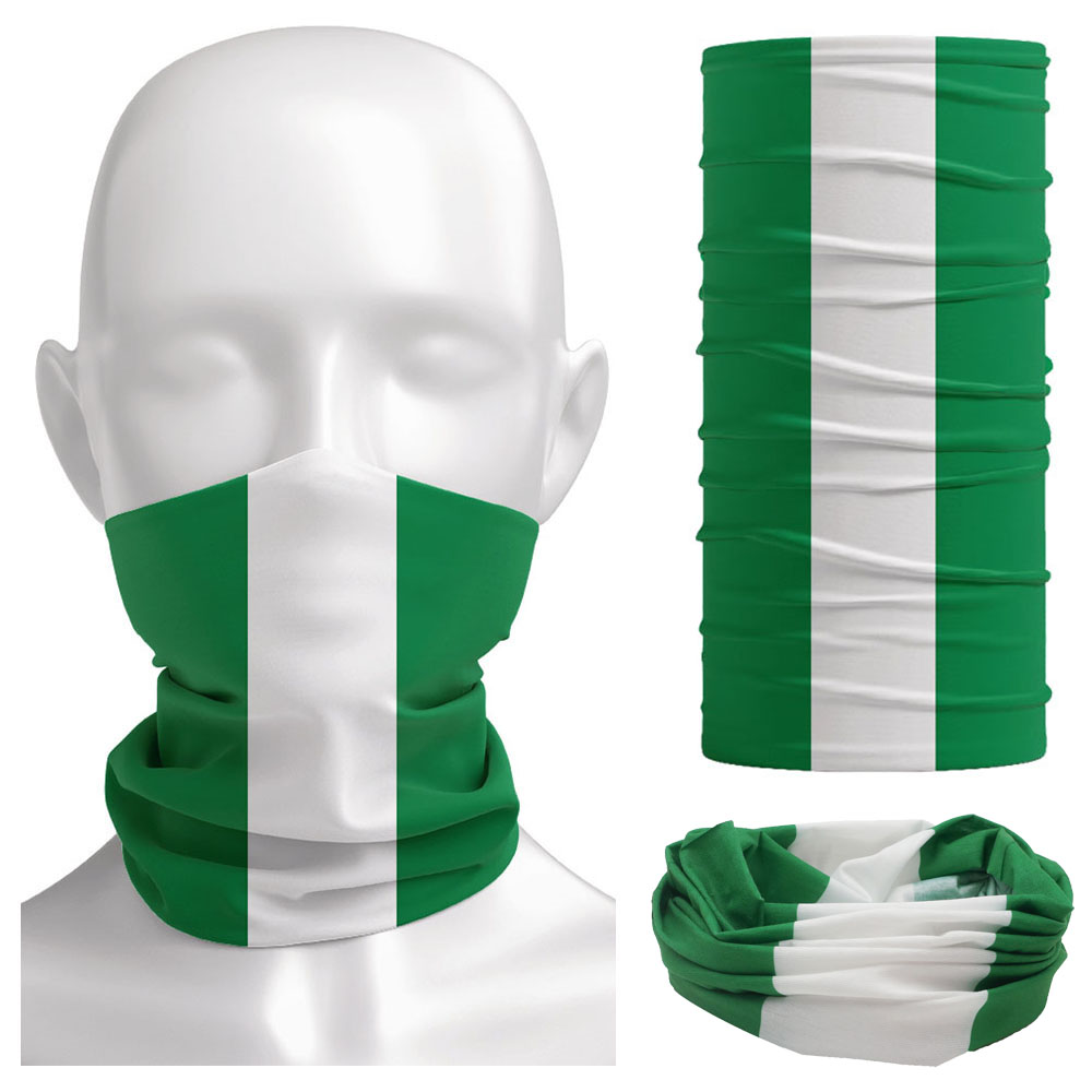 Neck Warmer Balaclava - Flaga Nigerii Chustka damska Ochraniacz na
